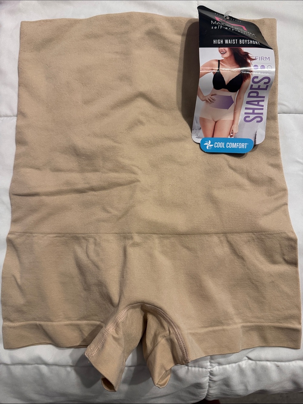 Maidenform Seamless High Waist Boyshort in Tan